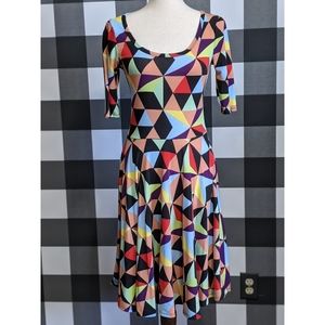 LuLaRoe Nicole geometric dress